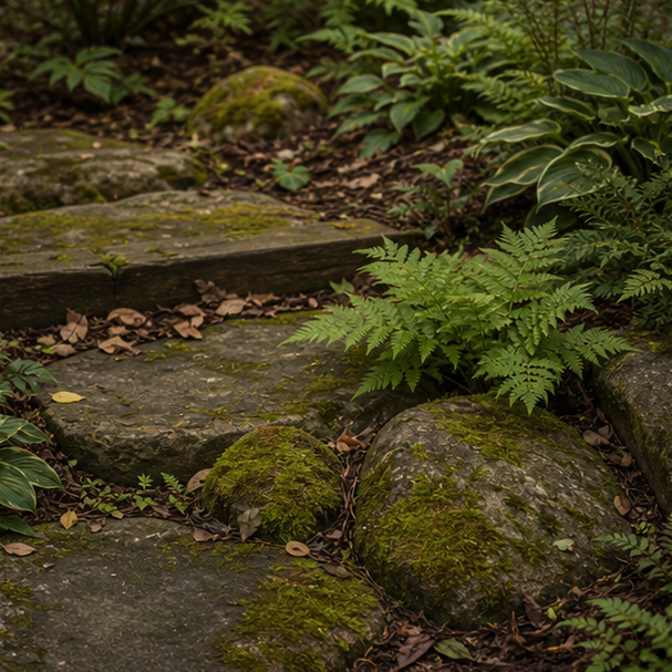 Woodland Garden Ideas stone texture