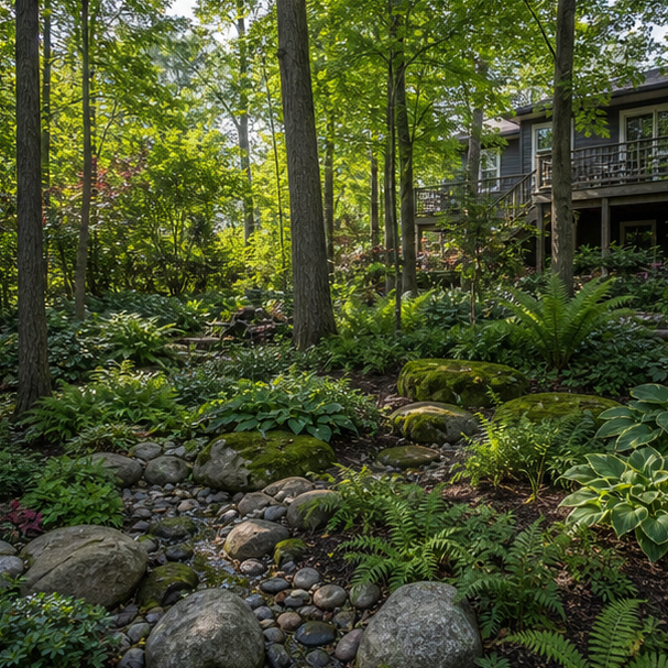 Woodland Garden Ideas wide view