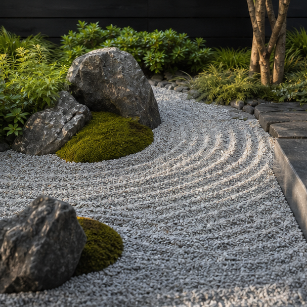 Zen Garden Ideas planting and material detail