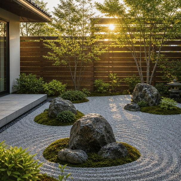 Zen Garden Ideas evening light