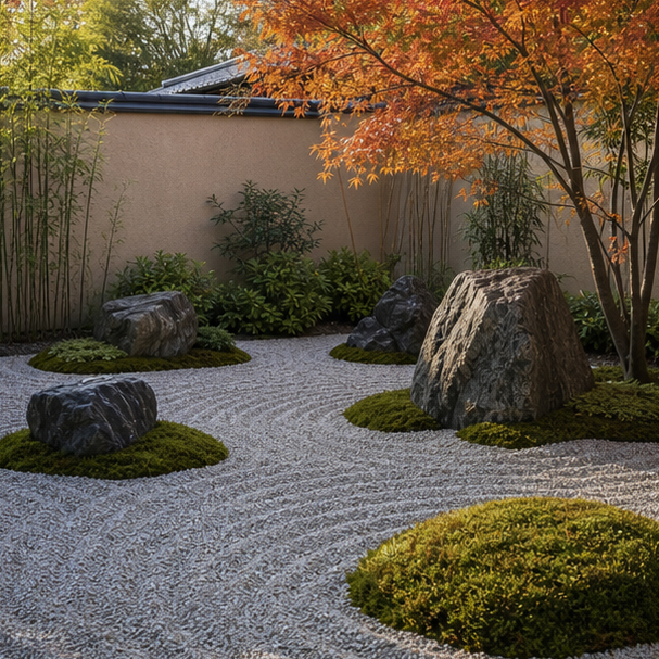 Zen Garden Ideas seasonal color